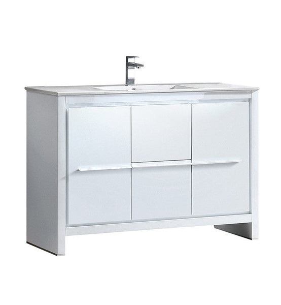 Fresca Allier 48 White Modern Bathroom Cabinet w/ Sink