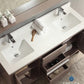 Fresca Allier 60 Gray Oak Modern Double Sink Bathroom Vanity w/ Mirror