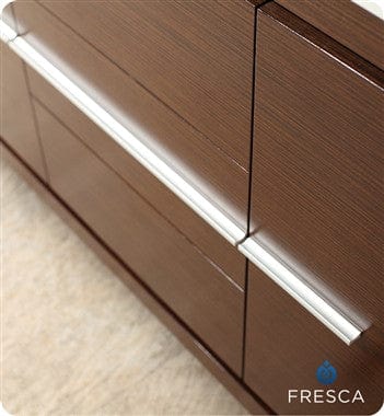 Fresca Allier 60 Wenge Brown Modern Double Sink Bathroom Vanity w/ Mirror