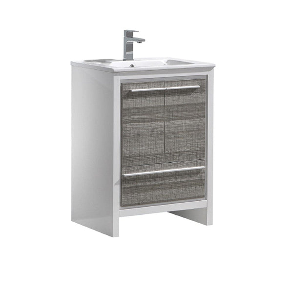 Fresca Allier Rio 24 Ash Gray Modern Bathroom Cabinet w/ Sink