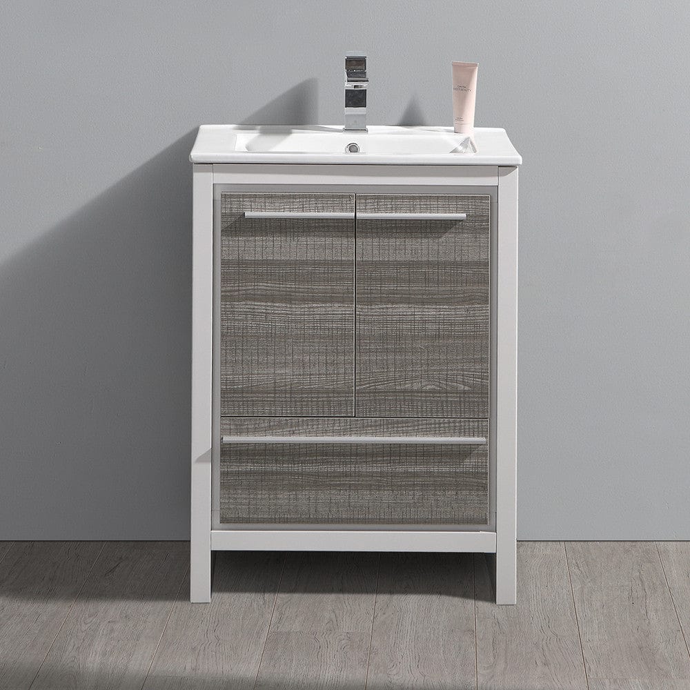 Fresca Allier Rio 24 Ash Gray Modern Bathroom Cabinet w/ Sink