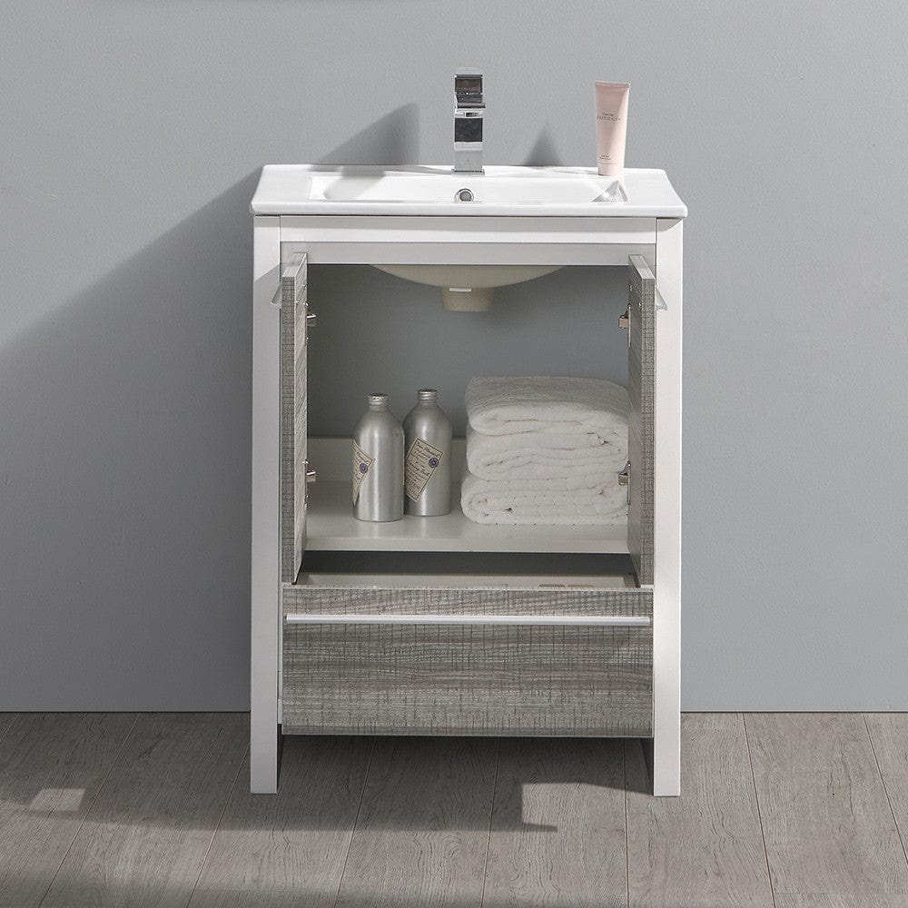 Fresca Allier Rio 24 Ash Gray Modern Bathroom Cabinet w/ Sink