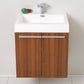Fresca Alto 23 Teak Modern Bathroom Cabinet w/ Integrated Sink