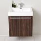 Fresca Alto 23 Walnut Modern Bathroom Cabinet w/ Integrated Sink