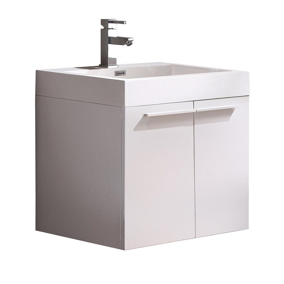 Fresca Alto 23" White Modern Bathroom Cabinet w/ Integrated Sink