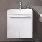 Fresca Alto 23 White Modern Bathroom Cabinet w/ Integrated Sink
