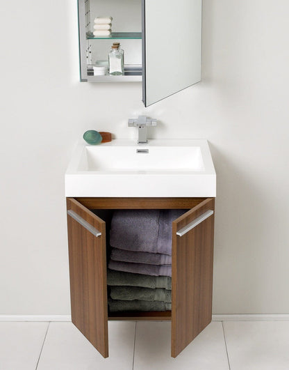 Fresca Alto Teak Modern Bathroom Vanity w/ Medicine Cabinet