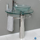 Fresca Attrazione 29 Modern Glass Bathroom Pedestal w/ Countertop