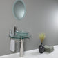Fresca Attrazione Modern Glass Bathroom Vanity w/ Frosted Edge Mirror