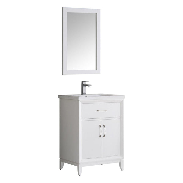 Fresca Cambridge 24 White Traditional Bathroom Vanity w/ Mirror
