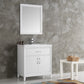 Fresca Cambridge 30 White Traditional Bathroom Vanity w/ Mirror