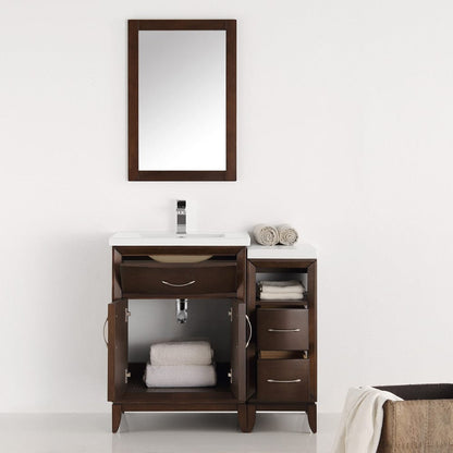 Fresca Cambridge 36 Antique Coffee Traditional Bathroom Vanity w/ Mirror