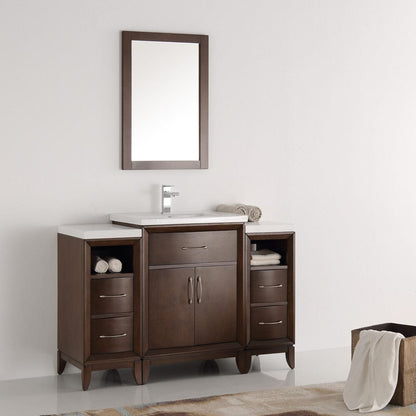 Fresca Cambridge 48 Antique Coffee Traditional Bathroom Vanity w/ Mirror