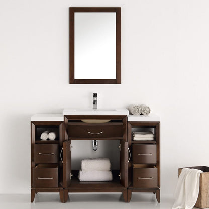 Fresca Cambridge 48 Antique Coffee Traditional Bathroom Vanity w/ Mirror