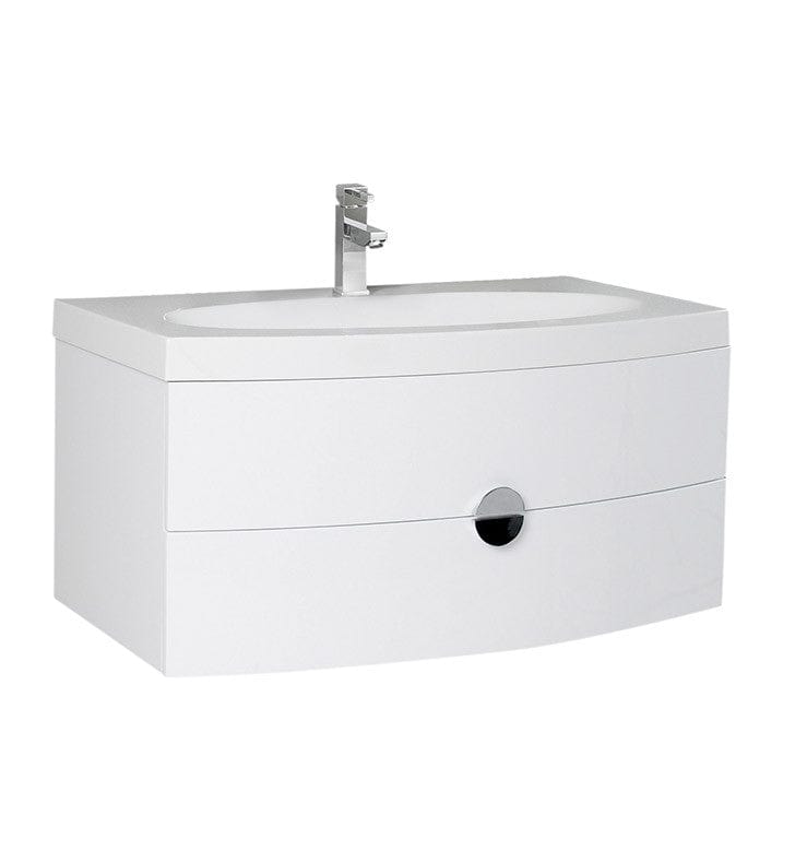 Fresca Energia 36" White Modern Bathroom Cabinet w/ Integrated Sink