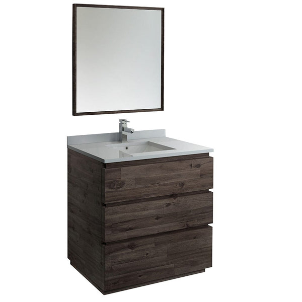 Fresca Formosa 36 Floor Standing Modern Bathroom Vanity w/ Mirror | FVN3136ACA-FC