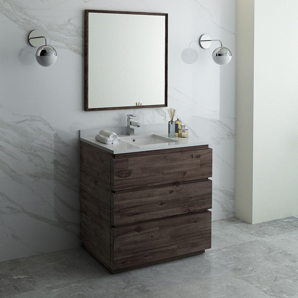 Fresca Formosa 36 Floor Standing Modern Bathroom Vanity w/ Mirror | FVN3136ACA-FC