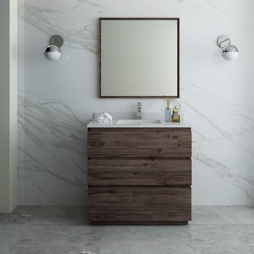 Fresca Formosa 36 Floor Standing Modern Bathroom Vanity w/ Mirror | FVN3136ACA-FC