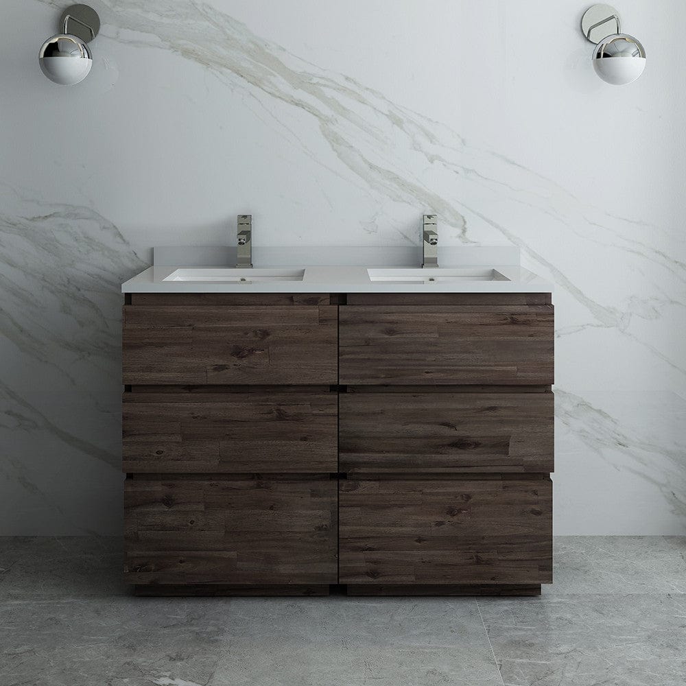 Fresca Formosa 46 Floor Standing Double Sink Modern Bathroom Cabinet | FCB31-2424ACA-FC