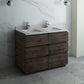 Fresca Formosa 46 Floor Standing Double Sink Modern Bathroom Cabinet | FCB31-2424ACA-FC