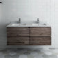 Fresca Formosa 46 Wall Hung Double Sink Modern Bathroom Cabinet | FCB31-2424ACA
