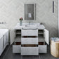 Fresca Formosa 48" Rustic White Single Sink Modern Bathroom Vanity Set