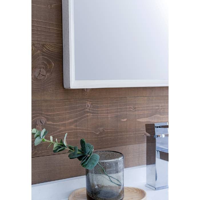 Fresca Formosa 48" Rustic White Wall Hung Single Sink Modern Bathroom Vanity Set