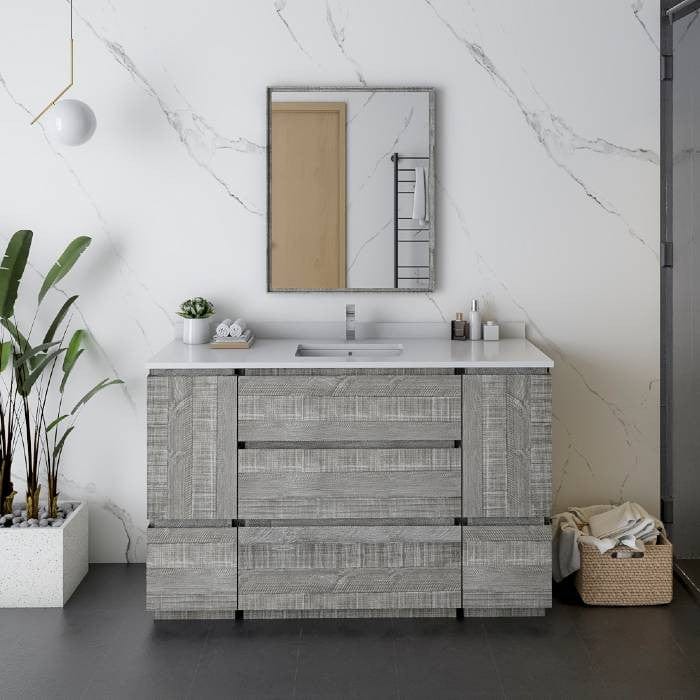 modern bathroom vanity set in ash