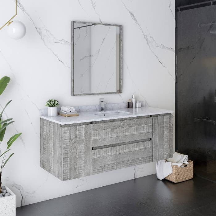 single sink bathroom vanity set in ash