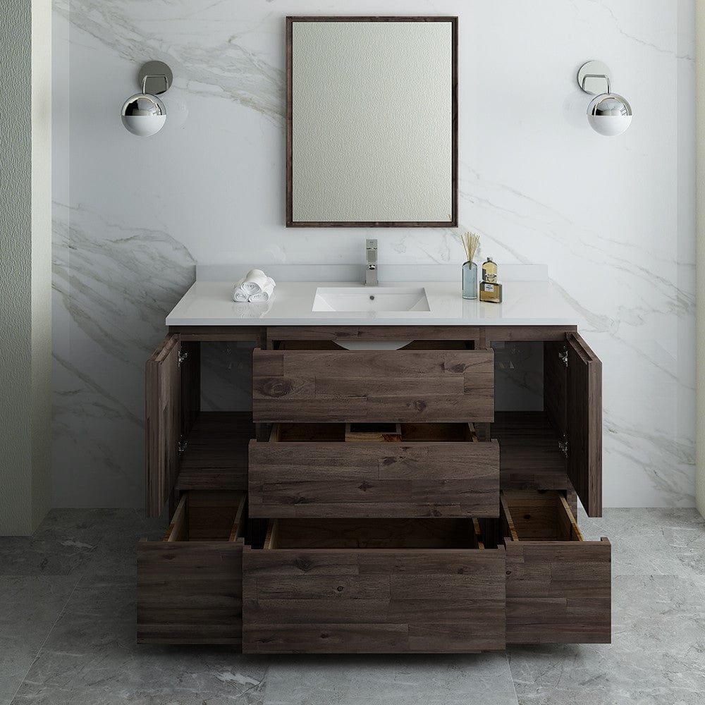 Fresca Formosa 54 Floor Standing Modern Bathroom Vanity w/ Mirror | FVN31-123012ACA-FC