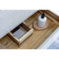 Fresca Formosa 54" Rustic White Wall Hung Single Sink Modern Bathroom Vanity Set