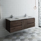 Fresca Formosa 58 Wall Hung Double Sink Modern Bathroom Cabinet | FCB31-241224ACA