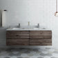 Fresca Formosa 58 Wall Hung Double Sink Modern Bathroom Cabinet | FCB31-3030ACA