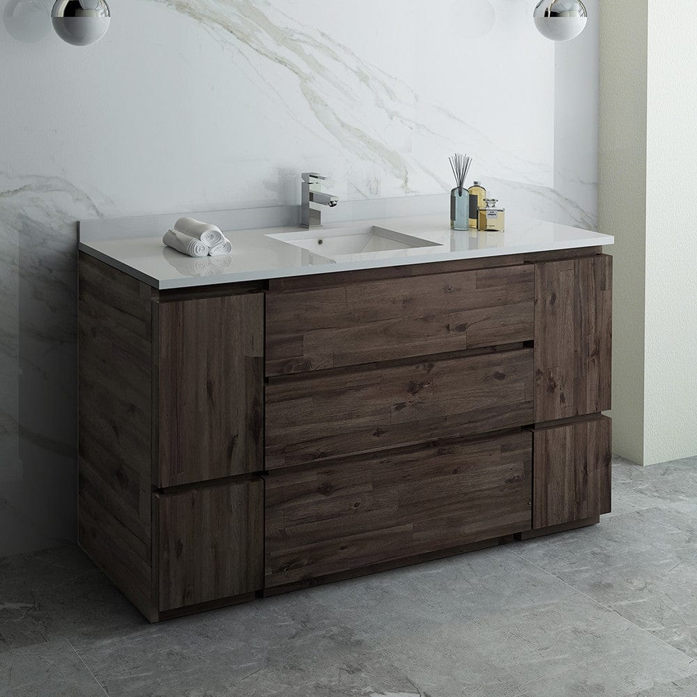 Fresca Formosa 59 Floor Standing Single Sink Modern Bathroom Cabinet | FCB31-123612ACA-FC