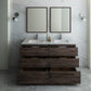 Fresca Formosa 60 Floor Standing Double Sink Modern Bathroom Vanity w/ Mirrors | FVN31-3030ACA-FC