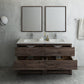 Fresca Formosa 60 Floor Standing Double Sink Modern Bathroom Vanity w/ Open Bottom & Mirrors | FVN31-3030ACA-FS