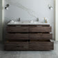 Fresca Formosa 72 Floor Standing Double Sink Modern Bathroom Cabinet w/ Top & Sinks | FCB31-3636ACA-FC-CWH-U