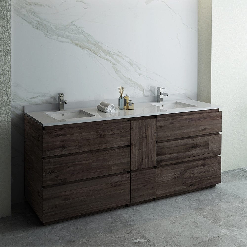 Fresca Formosa 82 Floor Standing Double Sink Modern Bathroom Cabinet | FCB31-361236ACA-FC