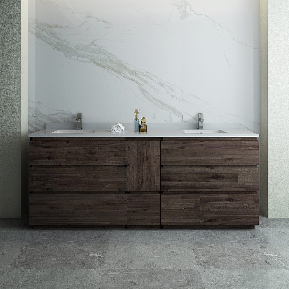 Fresca Formosa 82 Floor Standing Double Sink Modern Bathroom Cabinet | FCB31-361236ACA-FC