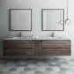Fresca Formosa 84 Wall Hung Double Sink Modern Bathroom Vanity w/ Mirrors | FVN31-361236ACA