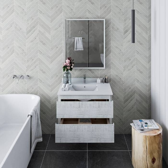 rustic white bathroom vanity