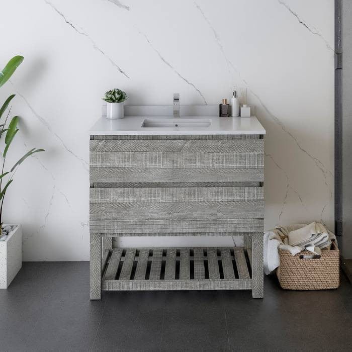 bathroom vanity in ash