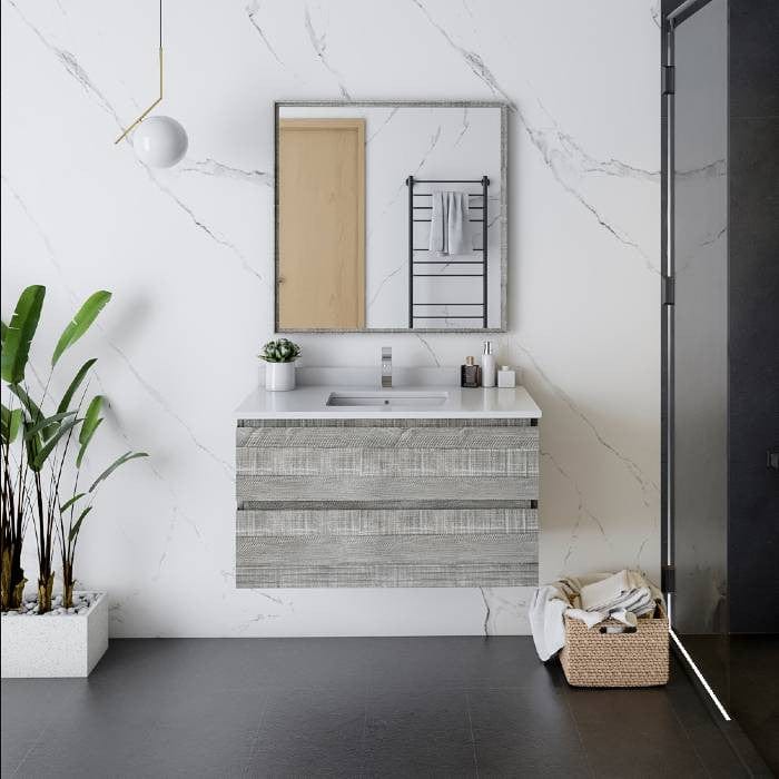 modern bathroom vanity set in ash