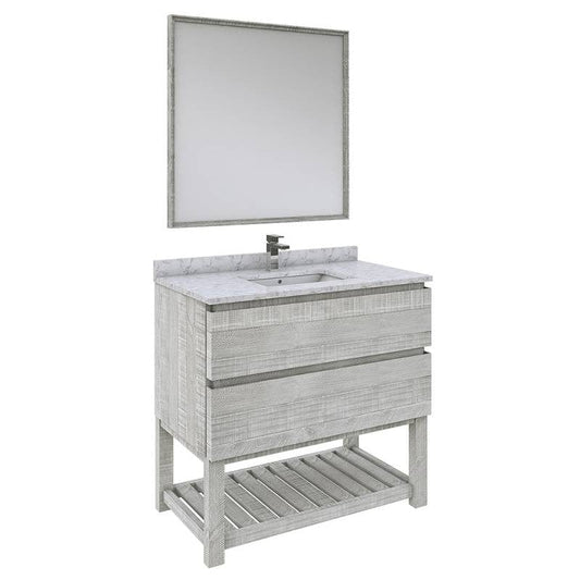 Ash single sink bathroom vanity