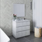 Fresca Formosa Modern 36" Rustic White Floor Standing Bathroom Vanity