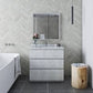Fresca Formosa Modern 36" Rustic White Floor Standing Bathroom Vanity