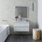 Fresca Formosa Modern 36" Rustic White Wall Hung Bathroom Vanity