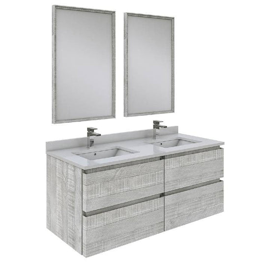 ash wall hung bathroom vanity set