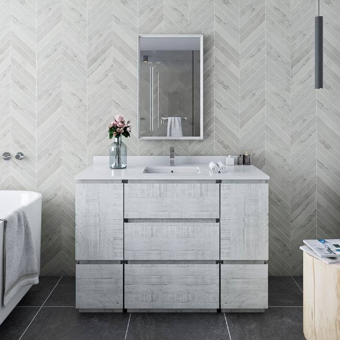 rustic white bathroom vanity