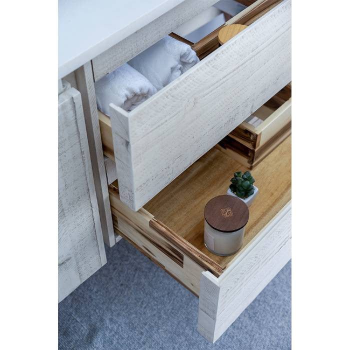 rustic white bathroom vanity